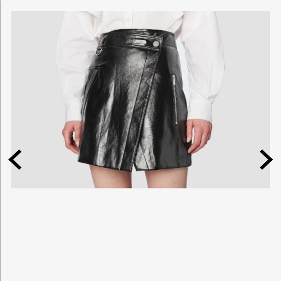derek lam 10 crosby Patent Leather Wrap Mini Skirt - Picture 4 of 4